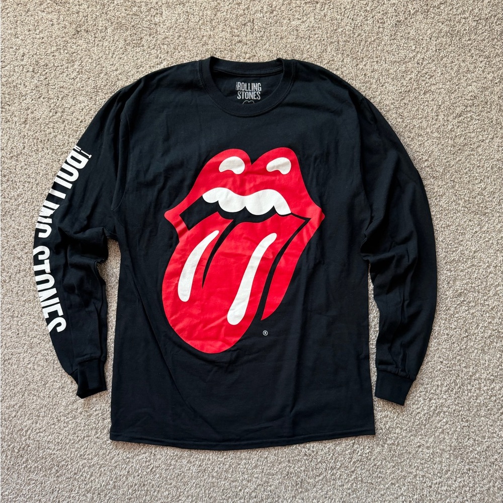 The Rolling Stones 2016 Tour Long Sleeve T Shirt Mens M Band Tee